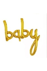 Bayb Yazı Altın Renk Folyo Balon - Parti Sürprizi