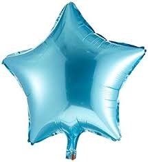 Bebek Mavi Yıldız Folyo Balon 1 Adet - Parti Sürprizi