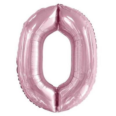 Bebek Pembe 0 Rakam Folyo Balon 100 cm - 1