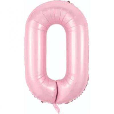Bebek Pembe 0 Rakam Folyo Balon 76 cm 1 Adet - 1