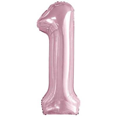 Bebek Pembe 1 Rakam Folyo Balon 100 cm - 1