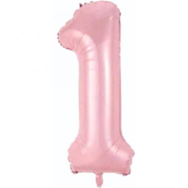 Bebek Pembe 1 Rakam Folyo Balon 76 cm 1 Adet - 1