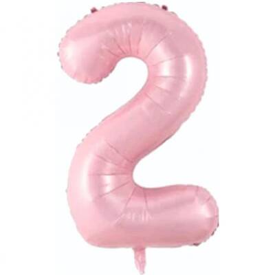 Bebek Pembe 2 Rakam Folyo Balon 76 cm 1 Adet - 1