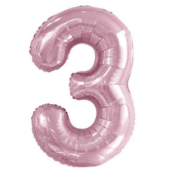 Bebek Pembe 3 Rakam Folyo Balon 100 Cm
