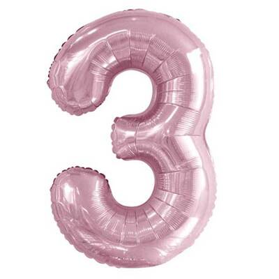 Bebek Pembe 3 Rakam Folyo Balon 100 cm - 1