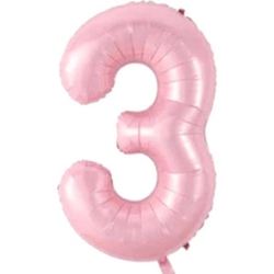 Bebek Pembe 3 Rakam Folyo Balon 76 cm 1 Adet - Parti Sürprizi