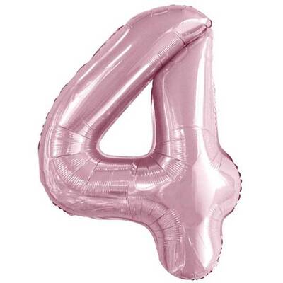 Bebek Pembe 4 Rakam Folyo Balon 100 cm - 1