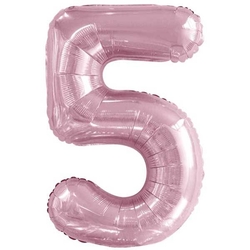 Bebek Pembe 5 Rakam Folyo Balon 100 cm - Parti Sürprizi