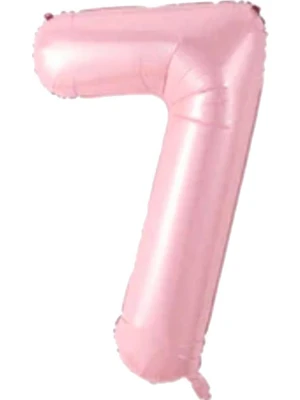 Bebek Pembe 7 Rakam Folyo Balon 76 cm 1 Adet - Parti Sürprizi