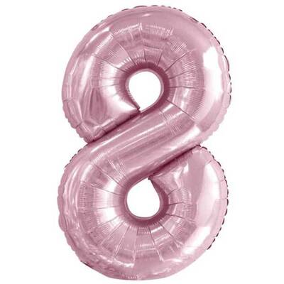Bebek Pembe 8 Rakam Folyo Balon 100 cm - 1