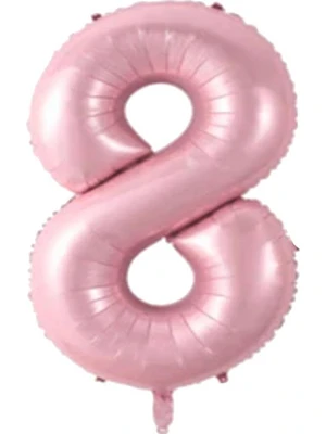 Bebek Pembe 8 Rakam Folyo Balon 76 cm 1 Adet - Parti Sürprizi