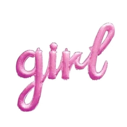 Bebek Pembe El Yazı Girl Folyo Balon - Parti Sürprizi