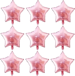 Bebek Pembe Mini Shape Yıldız Folyo Balon 6 Adet - Parti Sürprizi