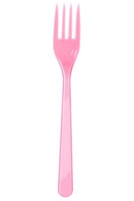 Bebek Pembe Plastik Çatal 25 Li - 1