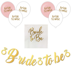 Bekarlığa Veda Bride To Be Gold Banner Set - Parti Sürprizi