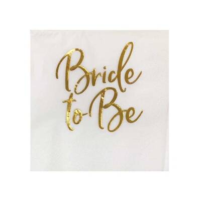 Bekarlığa Veda Bride To Be Gold Varak Peçete 16 Adet