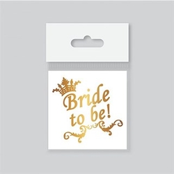 Bekarlığa Veda Bride To Be Yazılı Geçici Dövme 10 Adet - 1