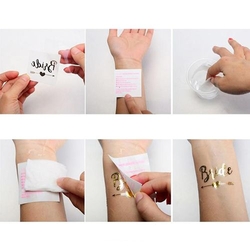 Bekarlığa Veda Bride To Be Yazılı Geçici Dövme 10 Adet - 2