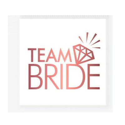 Bekarlığa Veda Team Bride Rose Golg Varak Peçete 16 Adet - 1