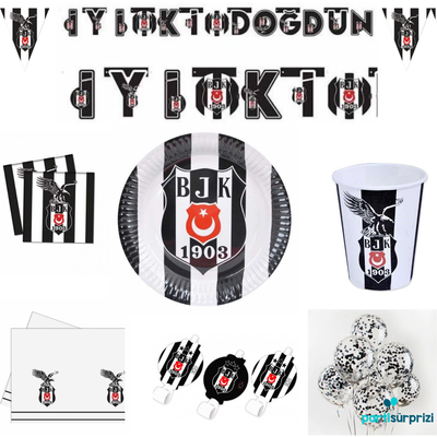 Beşiktaş Teması parti Seti 8 Kişilik - 1