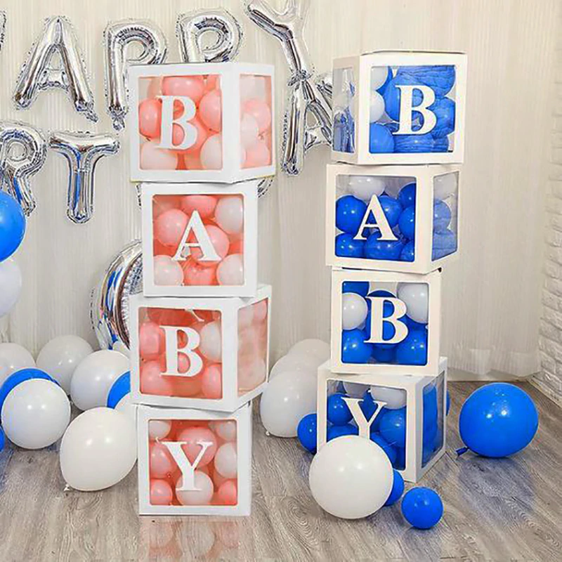 Beyaz BABY Yazılı Şeffaf Kutu Büyük Boy 25 cm - 3