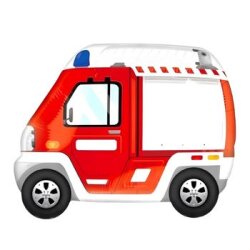 Beyaz İtfaiye Şekilli Folyo Balon 1 Adet - Parti Sürprizi