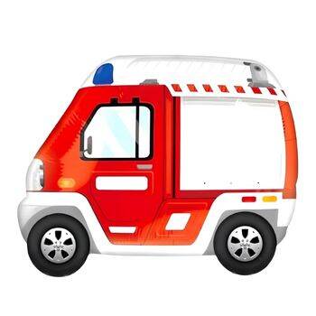 Beyaz İtfaiye Şekilli Folyo Balon 1 Adet - 1