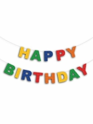 Block Partisi Happy Birthday Harf Afiş - Parti Sürprizi