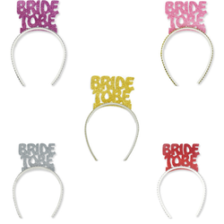 Bride To Be Simli Eva Karışık Renkli Taç 10 Adet - Parti Sürprizi