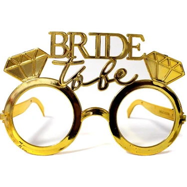 Bride To Be Tek Taşlı Parti Gözlüğü Altın Renk - Parti Sürprizi