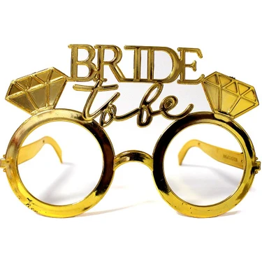 Bride To Be Tek Taşlı Parti Gözlüğü Altın Renk