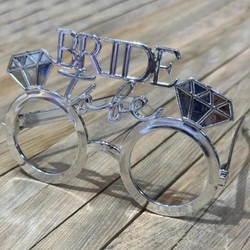 Bride To Be Tek Taşlı Parti Gözlüğü Gümüş Renk - Parti Sürprizi