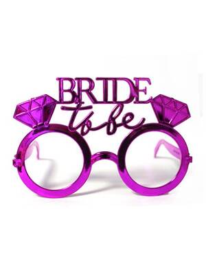 Bride To Be Tek Taşlı Parti Gözlüğü Pembe Renk