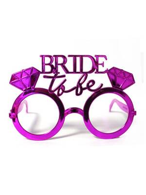 Bride To Be Tek Taşlı Parti Gözlüğü Pembe Renk - 1