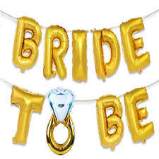 Yüzüklü Bride To Be Yazı Folyo Balon 
