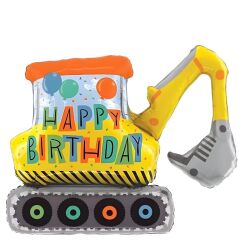 İş Makinesi Büyük Excavator Folyo Balon 1 Adet - Parti Sürprizi