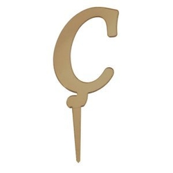 Ç Harf Aynalı Altın Renk Pleksi 7 cm - Parti Sürprizi