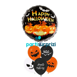 Cadılar Bayramı Balkabağı Folyo Balon Set - Parti Sürprizi