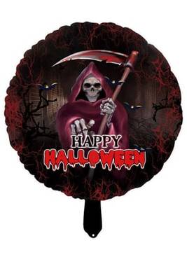 Cadılar Bayramı İskelet Happy Halloween Folyo Balon