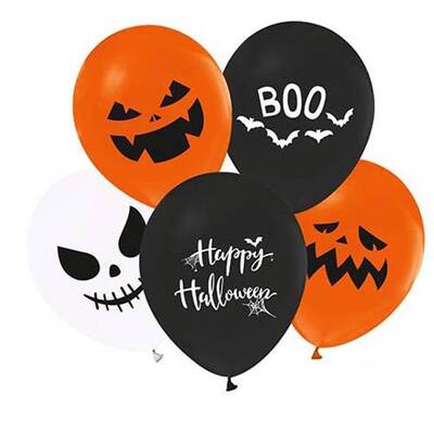 Halloween Cadılar Bayramı Latex Balon 10 Adet