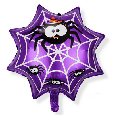 Cadılar Bayramı Örümcek Ağı Desenli Folyo Balon