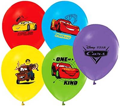 Cars Arabalar Karışık Renk 6 lı Latex Balon
