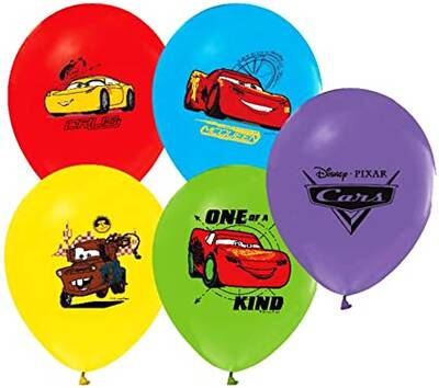Cars Arabalar Karışık Renk 6 lı Latex Balon - 1