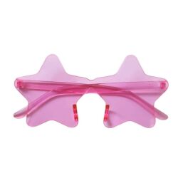 Çerçevesiz Pembe Yıldız Şekilli Parti Gözlüğü 1 Adet - Parti Sürprizi