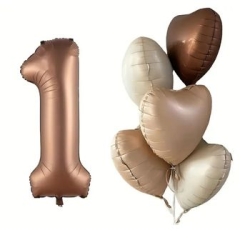 Çikolata Karamel 1 den 9 Yaş Folyo Balon Set - 2
