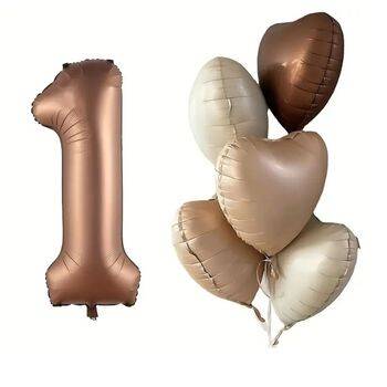 Çikolata Karamel 1 den 9 Yaş Folyo Balon Set - 2