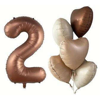 Çikolata Karamel 1 den 9 Yaş Folyo Balon Set - 3