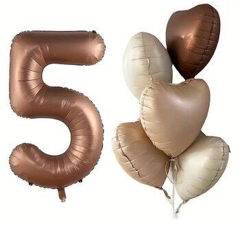 Çikolata Karamel 1 den 9 Yaş Folyo Balon Set - 6