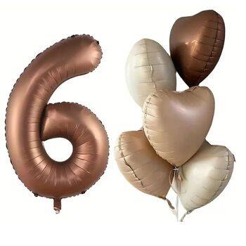 Çikolata Karamel 1 den 9 Yaş Folyo Balon Set - 7