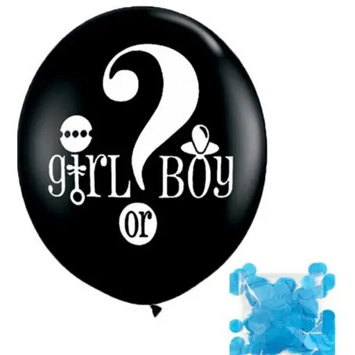 Cinsiyet Belirleme Balonu Mavi Konfetili - Parti Sürprizi
